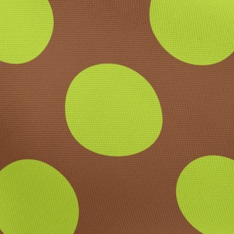 Trendy Mustard Green Dots Pongee
