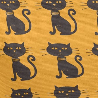 Evil Face Black Cat Pongee