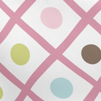 Colorful Lines Dots Pongee