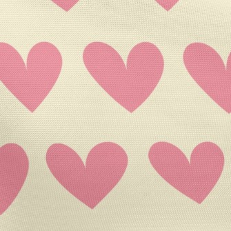 Simple Pink Heart Pongee