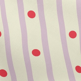 Red Dot Lines Pongee