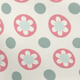 Circle Flower Dots Pongee
