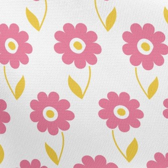 Elegant Pink Flowers Pongee