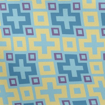 Cross Block Mosaic Pongee