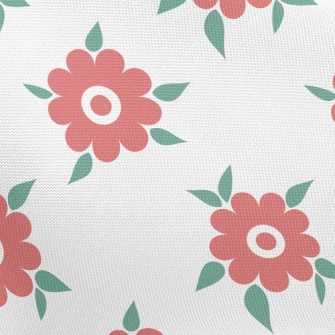 Green Leaves Dotted With Flowe Pongee