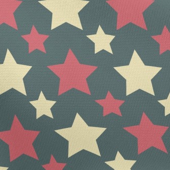 Two-Color Big And Small Stars Pongee