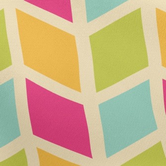 Colorful Mosaic Waves Pongee