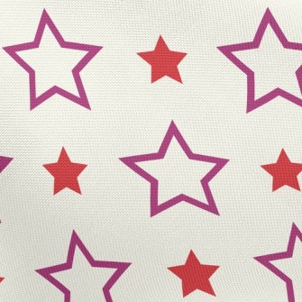 Cute Size Stars Pongee