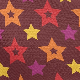 Colorful Hollow Stars Pongee
