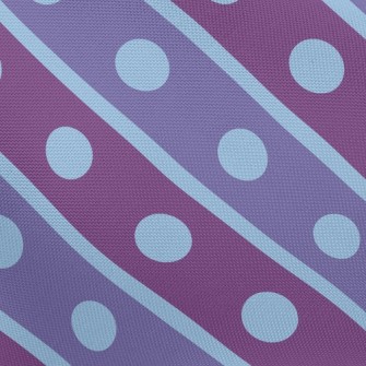 Double Purple Dotted Lines Pongee