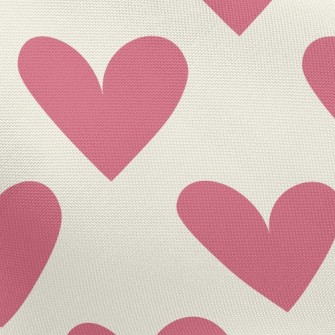 Simple Pink Heart Pongee