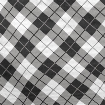 Black And White Gray Line Squa Pongee