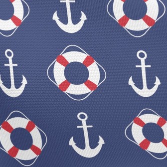 Life Buoy And Anchor Pongee