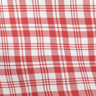 Red Striped Checkered Pongee