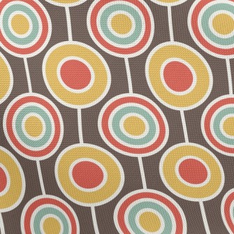 Retro Psychedelic Circle Pongee