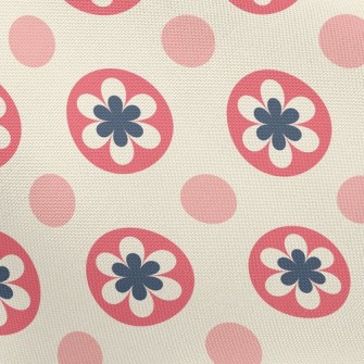 Flowers And Dots Pongee