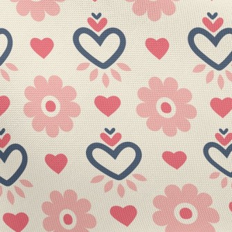 Love Pink Flower Pongee