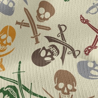 Colorful Pirate Skull Stretch Jersey