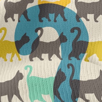 Cat Puzzle Mosaic Stretch Jersey