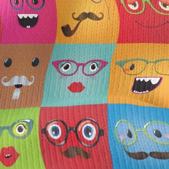 Funny Glasses Face Stretch Jersey
