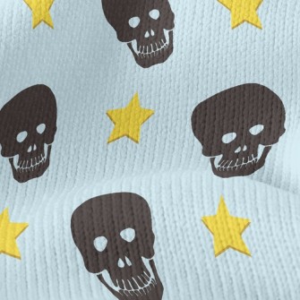 Black Skull Star Stretch Jersey
