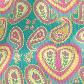 Heart Shaped Amoeba Illustrati Stretch Jersey