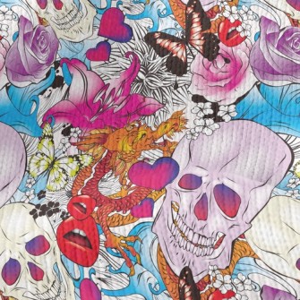Fancy Skull Stretch Jersey
