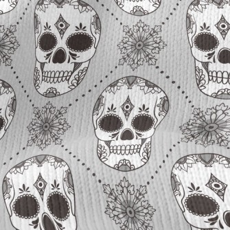 Folk Painted Skeleton Stretch Jersey