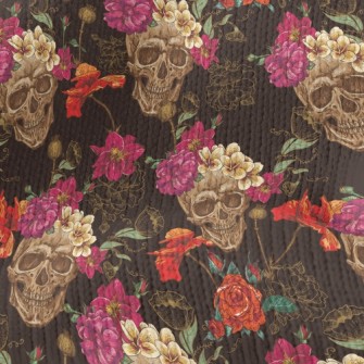 Wreath Skull Stretch Jersey