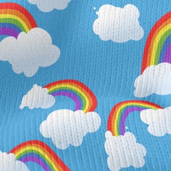 Rainbow White Cloud Stretch Jersey