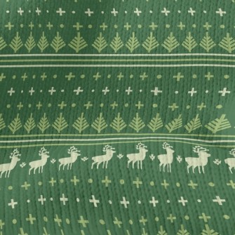 Christmas Elk Elements Stretch Jersey