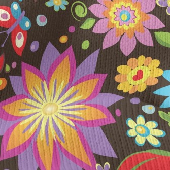 Colorful Ornate Pattern Stretch Jersey