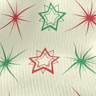 Red And Green Shining Stars Stretch Jersey