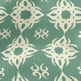 Retro Deformed Flower Stretch Jersey
