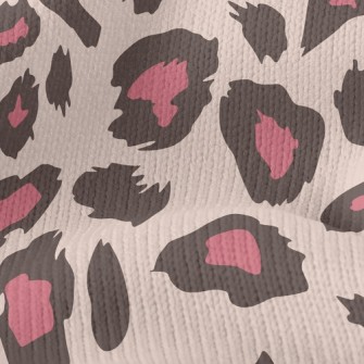 Pink Fashion Leopard Print Stretch Jersey