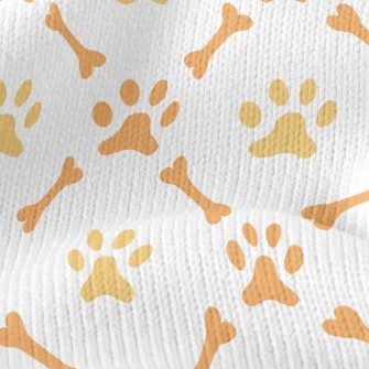 Cute Bone Footprints Stretch Jersey