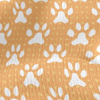Cute Big Dog Footprints Stretch Jersey