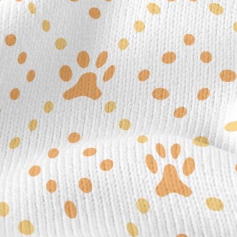 Dots And Dog Footprints Stretch Jersey
