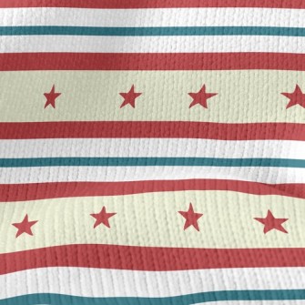 Striped Star Stretch Jersey