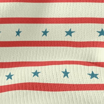 Red Stripe Star Stretch Jersey