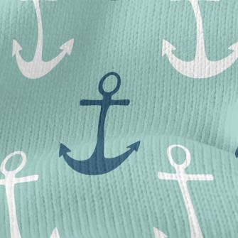 Two-Tone Navy Print Stretch Jersey