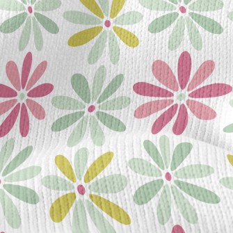 Temperament Tricolor Floret Stretch Jersey