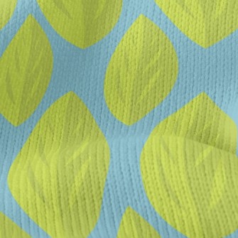 Vibrant Green Leaves Stretch Jersey