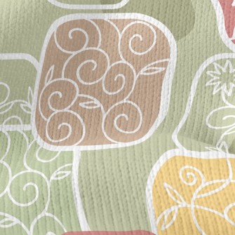 Floral Cubes Stretch Jersey