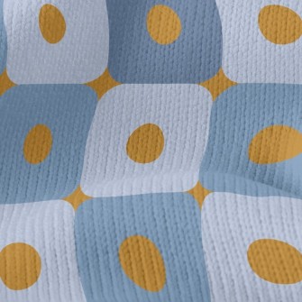 Orange Polka Dot Square Stretch Jersey