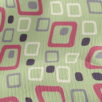 Geometric Square Cube Stretch Jersey