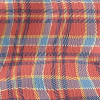 Two-Color Stacked Check Stretch Jersey