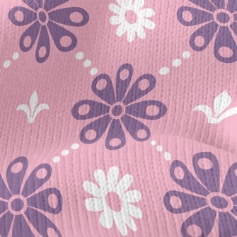 Two-Color Romantic Flower Stretch Jersey