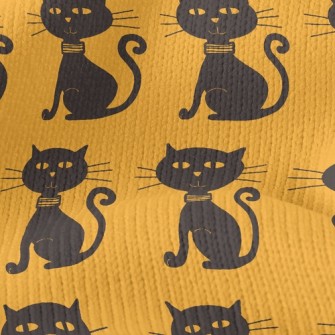 Evil Face Black Cat Stretch Jersey