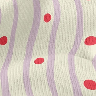 Red Dot Lines Stretch Jersey